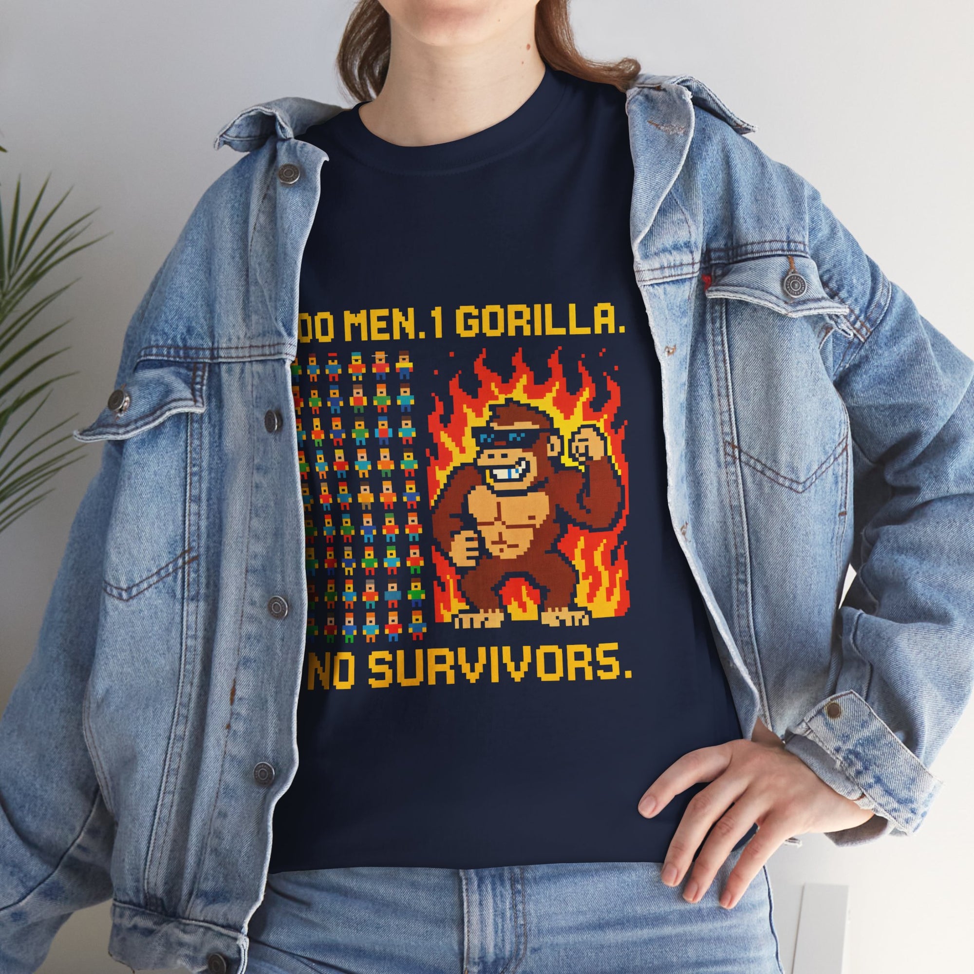 100 MEN. 1 GORILLA. NO SURVIVORS - 01 - T-Shirt