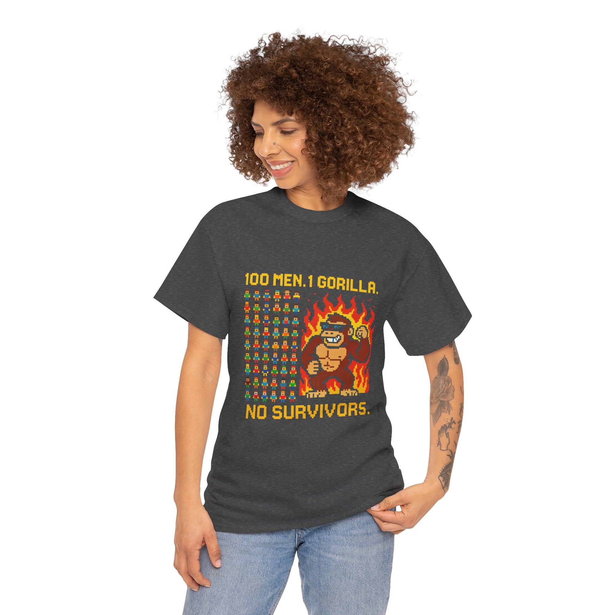 100 MEN. 1 GORILLA. NO SURVIVORS - 01 - T-Shirt