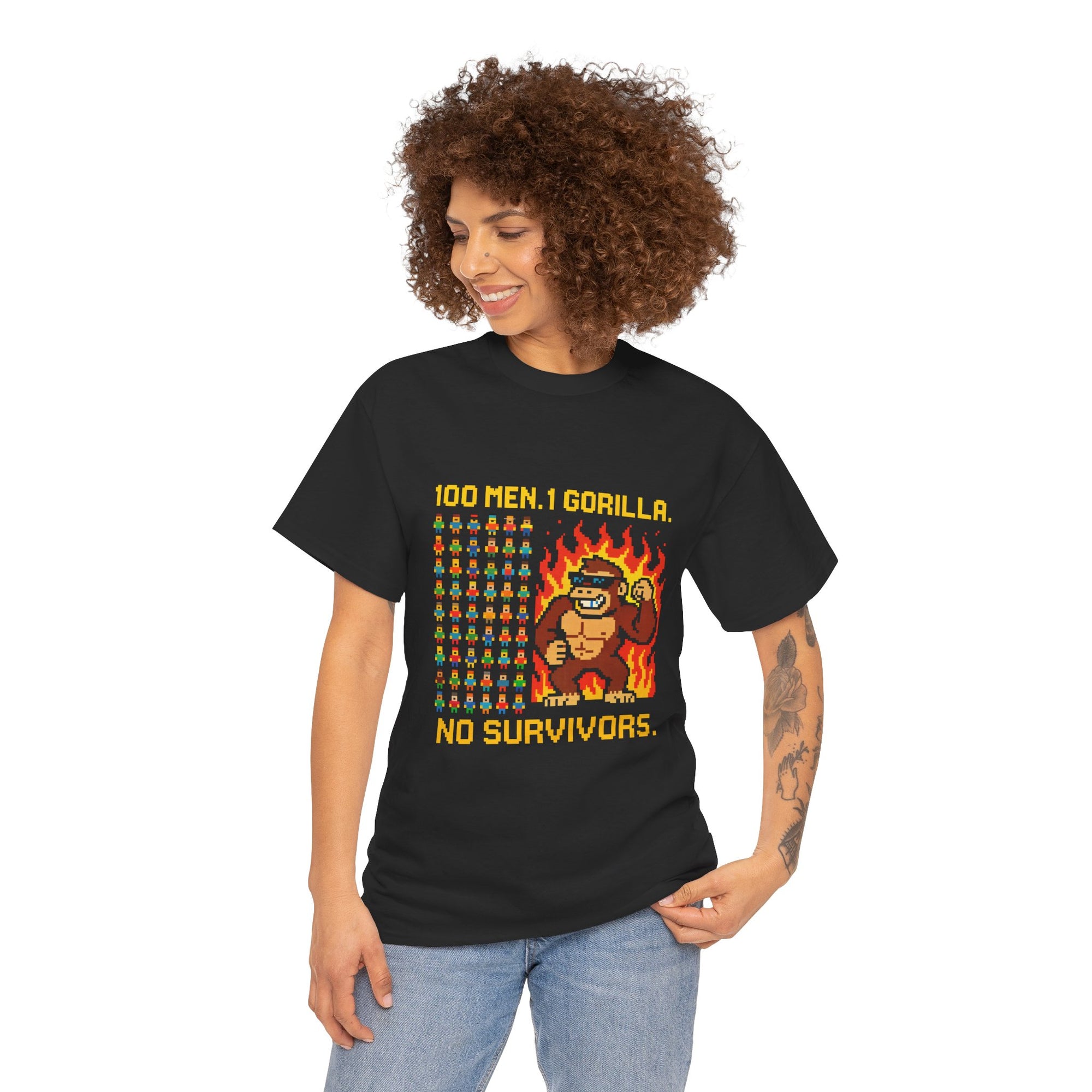 100 MEN. 1 GORILLA. NO SURVIVORS - 01 - T-Shirt