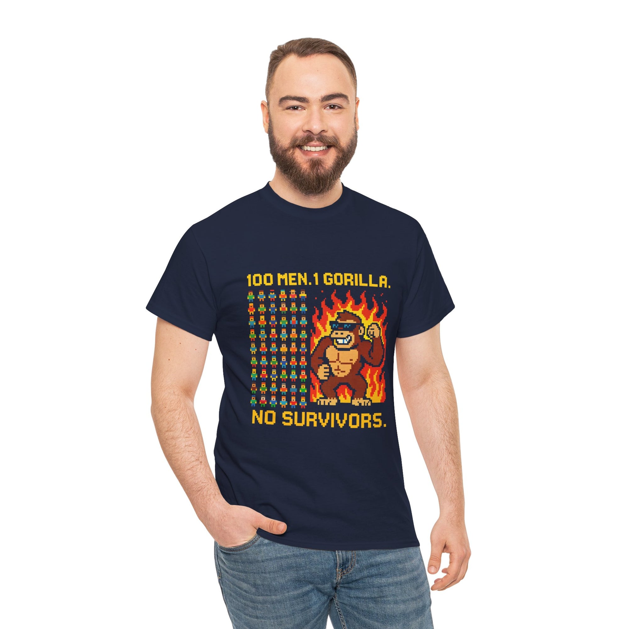 100 MEN. 1 GORILLA. NO SURVIVORS - 01 - T-Shirt