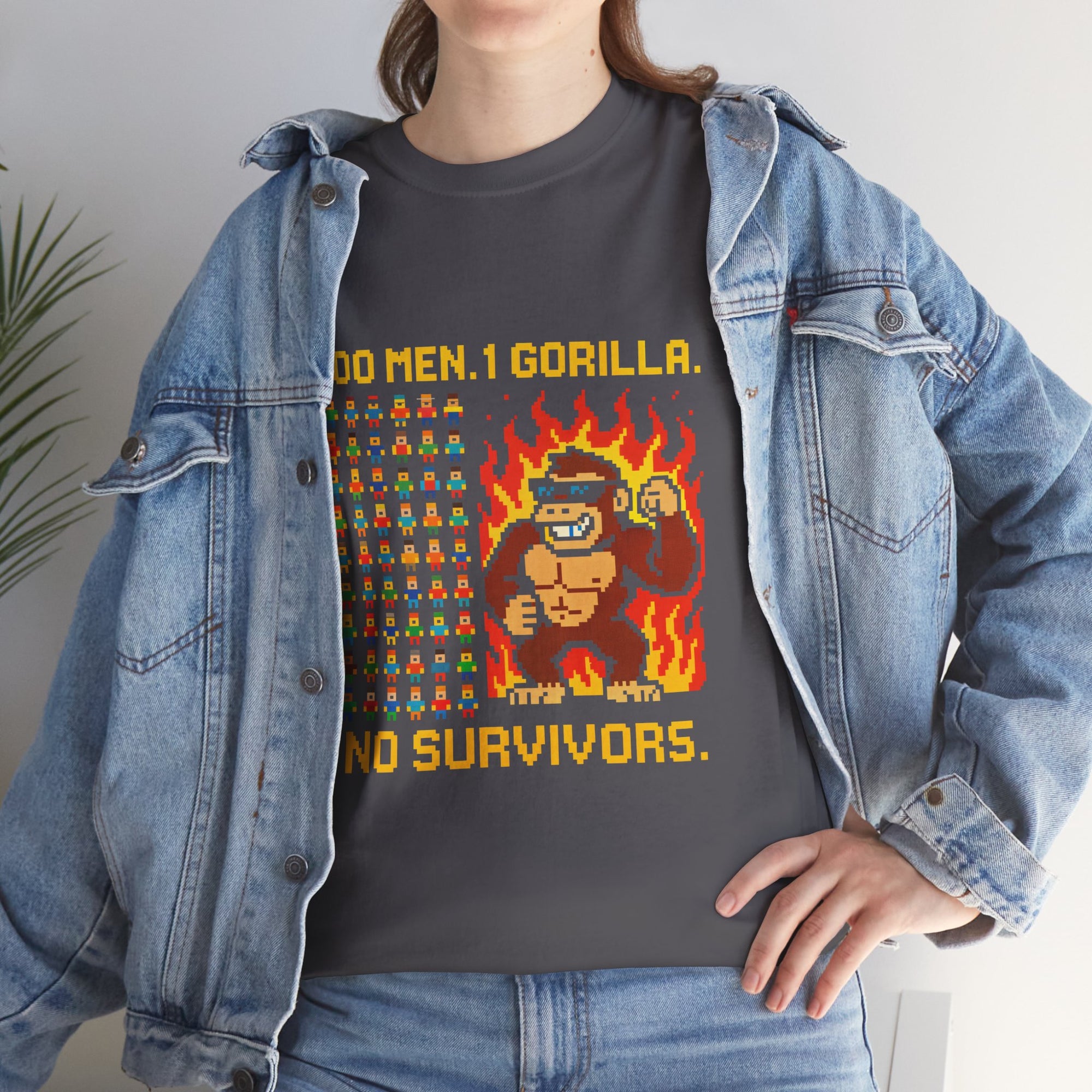 100 MEN. 1 GORILLA. NO SURVIVORS - 01 - T-Shirt