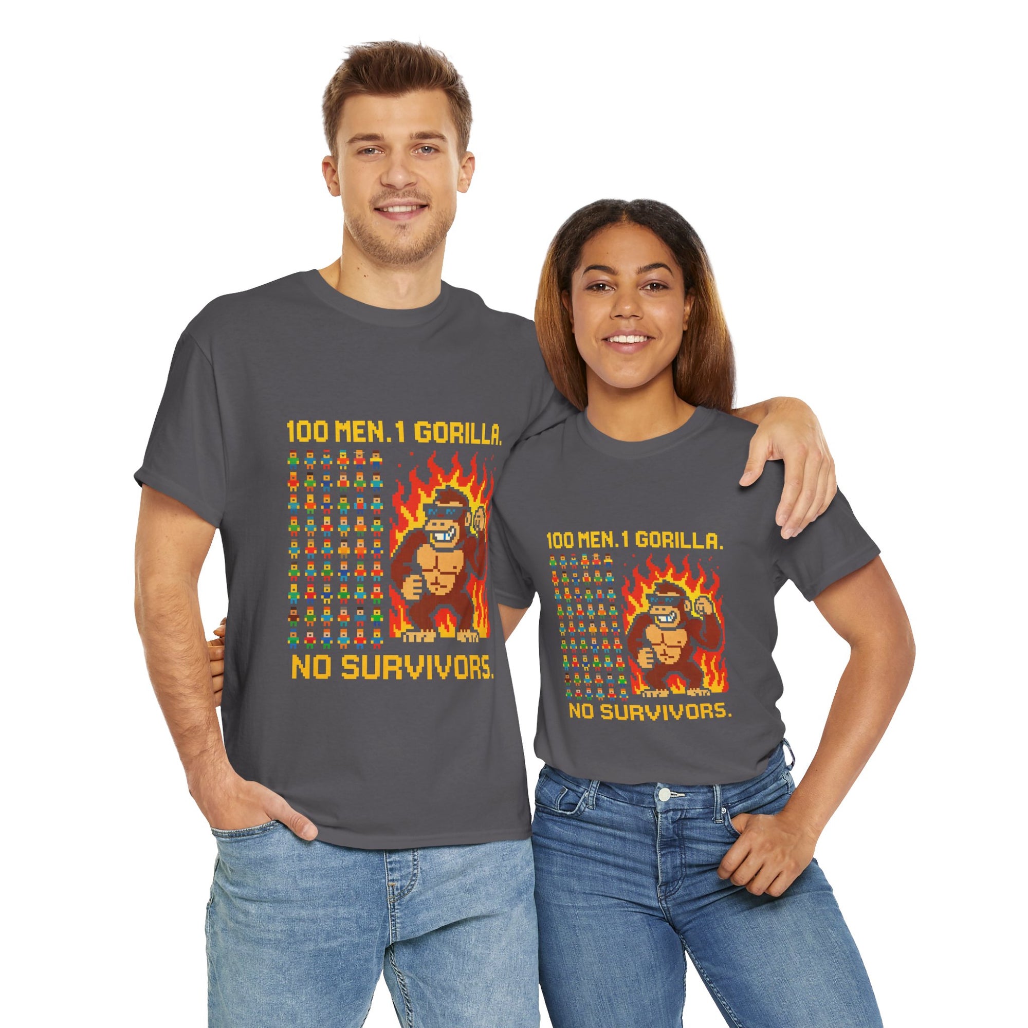 100 MEN. 1 GORILLA. NO SURVIVORS - 01 - T-Shirt