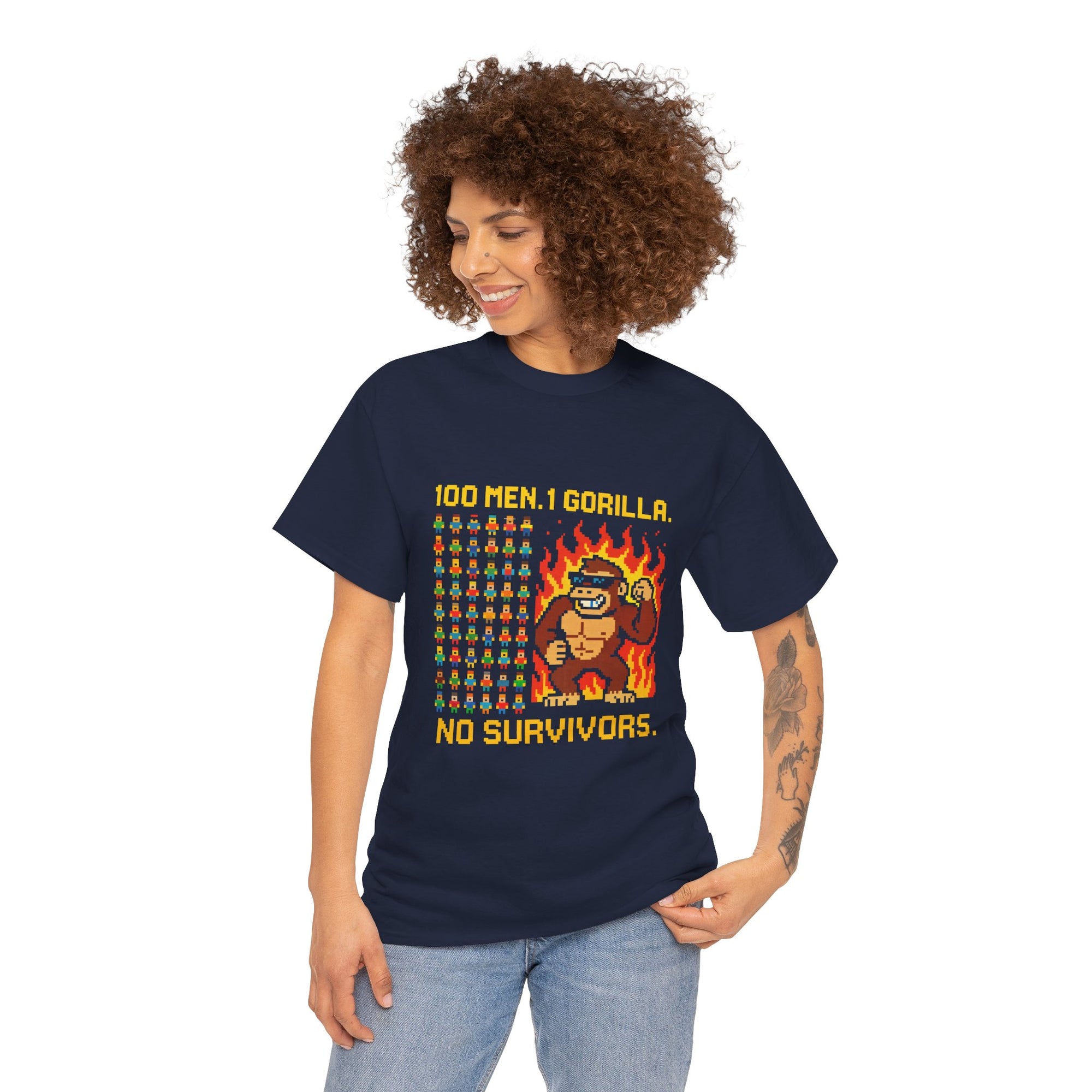 100 MEN. 1 GORILLA. NO SURVIVORS - 01 - T-Shirt