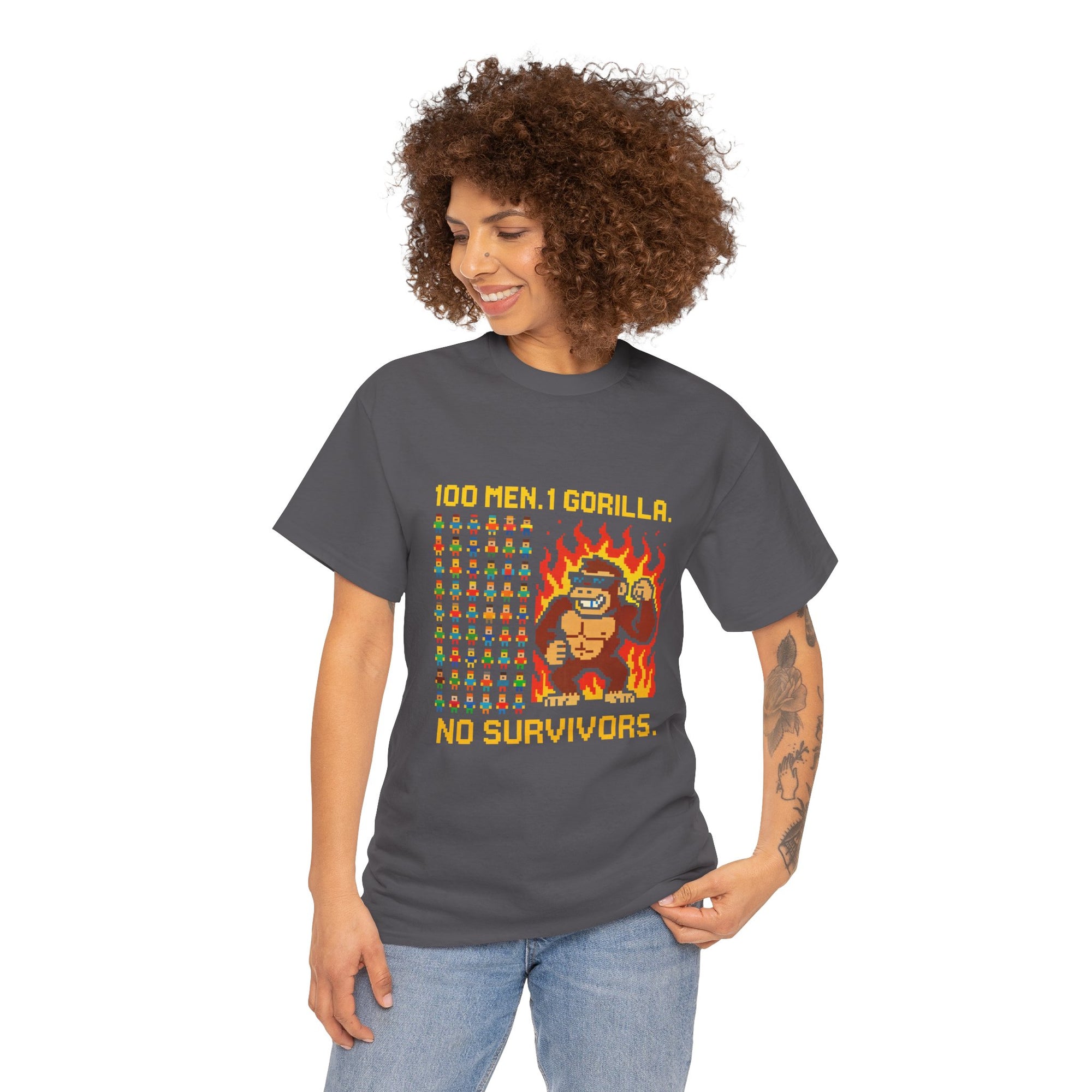 100 MEN. 1 GORILLA. NO SURVIVORS - 01 - T-Shirt